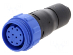 Connector: circular | plug | PIN: 10 | female | industrial | 50V | IP68