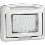 IP55 waterproof covers - grey color - 3 modules