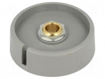 Knob | with pointer | polyamide | &Oslash;shaft: 8mm | &Oslash;50x16mm | grey