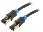 Patch cord | S/FTP | Cat: 6 | RJ45 plug,both sides | Cu | 2m | PVC | black