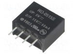 Converter: DC/DC | 1W | Uin: 4.5&divide;5.5VDC | Uout: 15VDC | Iout: 66mA | SIP4