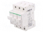 Fuse base | 8.5x31.5mm | for DIN rail mounting | 10A | Poles: 3