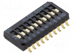 Switch: DIP-SWITCH | Poles number: 10 | ON-OFF | 0.1A/50VDC | Pos: 2
