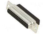 Connector: D-Sub | straight | black | Enclos.mat: polyamide | female