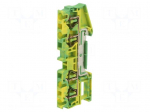 Splice terminal: rail | ST | spring clamp | yellow-green | 40A | ways: 1