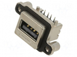 Connector: USB A | THT | PIN: 4 | horizontal | shielded | USB 2.0 | IP67