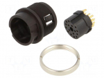 Connector: circular | 678 | 32V | 3A | PIN: 16 | socket | female | soldering