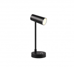 TRIO-Lighting Lenny LED table lamp black rechargeable gaismeklis