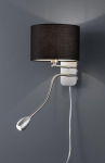 Trio Hotel sienas lampa with reading light E14 + LED black  271170202 4017807247268