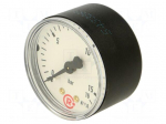Manometer | 0&divide;16bar | rear connection | Thread: G 1/4" | 50mm | plastic