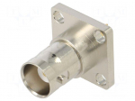 Connector: BNC | socket | female | straight | 50&Omega; | soldering | PTFE