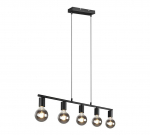 Trio-Lighting Vannes  5xE27 matt black piekaramā lampa