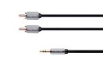 Helis&uuml;steemid ja tarvikud // Helikaablid koos pistikutega // Kabel wtyk jack 3.5 - 2RCA stereo 1.8m Kruger&Matz