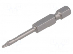 Screwdriver bit | Torx&reg; | TX06 | 1/4" | Overall len: 50mm