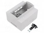 Enclosure: for computer | grey | for DIN rail mounting