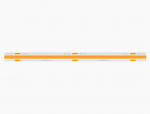 LED strip 24Vdc, 11W/m, COB 480LED/m, 1520lm, cold white 6500K, IP20, 180&deg;, LED LINE