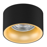 LED valgustus // Valgustid uutest tarnetest // Oprawa podtynkowa / tuba Maclean, punktowa, okrągła, aluminiowa, GU5.3, 70x40mm, kolor czarny/złoty, MCE457 B/G