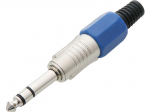 &Uuml;hendused // Different Audio, Video, Data connection plug and sockets // 9361#                Wtyk jack 6,3 st metal niebieski hq