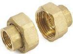 Pump connector m-m 1/2"x1" bronze,pair
