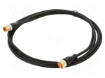 Cable: for sensors/automation | M12 | PIN: 4 | 2m | plug | 250VDC | 250VAC
