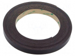 Tape: magnetic | W: 12mm | L: 5m | Thk: 1.55mm | caoutchouc | -40&divide;71&deg;C