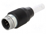 Connector: circular | 690 | 250V | 5A | PIN: 7 | plug | male | soldering