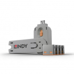 Modules and transceivers LINDY  USB PORT BLOCKER 4PACK/ORANGE 40453
