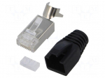 Connector: RJ45 | plug | PIN: 8 | Cat: 6a | shielded,with strain relief
