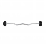 HMS GSL10 fixed rubberised barbell/grip 10kg