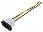 Connector: AC supply | socket | male | 10A | 250VAC | C14 (E) | 5121 | IP40