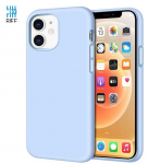 Riff Slim & Soft Silicone Soft Back Cover Case iPhone 12 / 12 Pro Light Blue