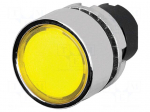 Switch: push-button | 22mm | Stabl.pos: 1 | yellow | IP65 | flat | 46