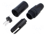 Connector: XLR | plug | male | audio video | XX-14 | 16A | PIN: 3 | straight