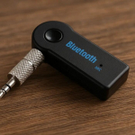 Riff BT-X5 Car FM Bluetooth Transmitter Stick with 3.5mm Audio Jack + Microphone Connection Black
