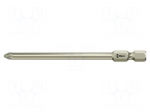 Screwdriver bit | Pozidriv&reg; | PZ1 | 1/4" | Overall len: 89mm