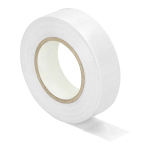 Uued tooted // Zestaw 10 taśm izolacyjnych 19mm, biała, uniepalniona, grubość 0,13mm, długość 20m