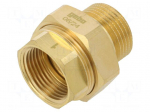 Splice terminal: double connector | brass CW617N | Thread: G 1" | BL