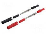 Laboratory connector: 4mm banana | plug | 36A | black,red | 2.5mm2