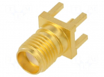 Connector: SMA | socket | straight | 50&Omega; | PTFE | Contacts: brass