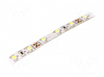 LED tape | white cold | 3528 | 12V | LED/m: 60 | W: 8mm | 120&deg; | IP20 | 4.8W/m