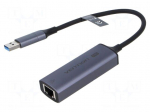 USB to Ethernet adapter | 10/100/1000/2500Mbps | grey | 0.15m