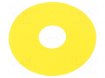 Warning plate | 22mm | 3SU1.5 | -25&divide;70&deg;C | &Oslash;mount.hole: 22mm | &Oslash;: 75mm
