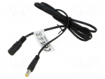 Cable | 2x0.52mm2 | DC 5,5/2,1 plug,DC 5,5/2,1 socket | straight
