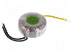 Transformer: toroidal | 60VA | 230VAC | 24V | 2.5A | 0.73kg | &Oslash;: 80mm | IP00