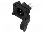 Connector: XLR | socket | male | AXS | 15A | 133V | PIN: 3 | IP65 | straight