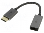 Cable | DisplayPort plug,HDMI socket | DisplayPort 1.2 | 100mm