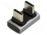 Adapter | USB 4.0 | USB C plug 90&deg; up/down,both sides | 8K
