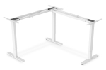 Digitus Electrically height-adjustable table frame, 90&deg; L-shaped, triple motor, 2-step, white