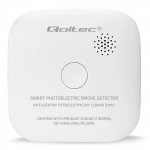 Wireless smoke detector QOLTEC model 52653 with 85 dB battery alarm