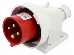 Connector: AC supply 3-phase | socket | male | 32A | 400VAC | IEC 60309